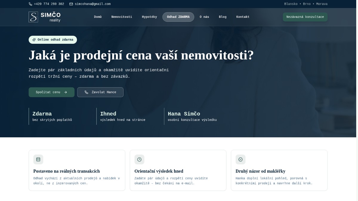 Online odhad nemovitosti zdarma: co vám řekne a kdy cenu řešit osobně